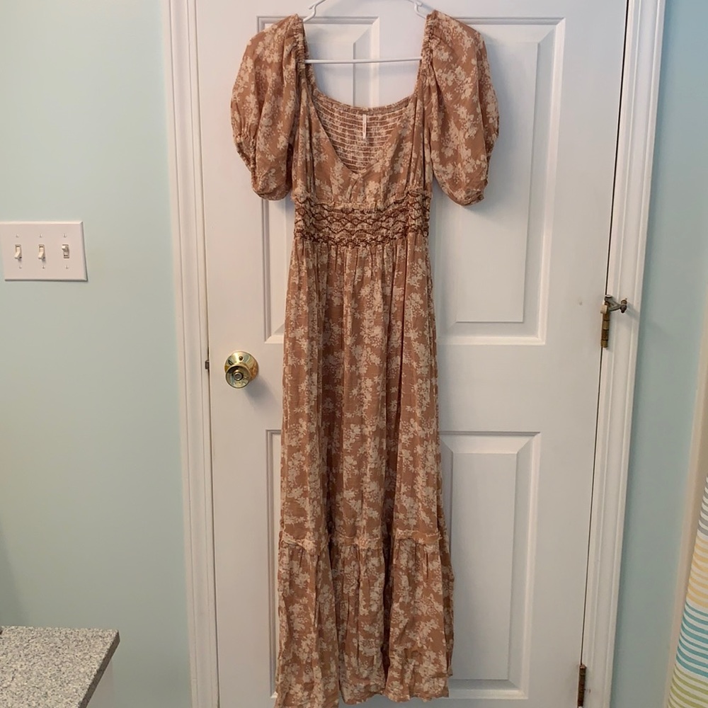 Free People Ellie Printed Maxi Dress XS